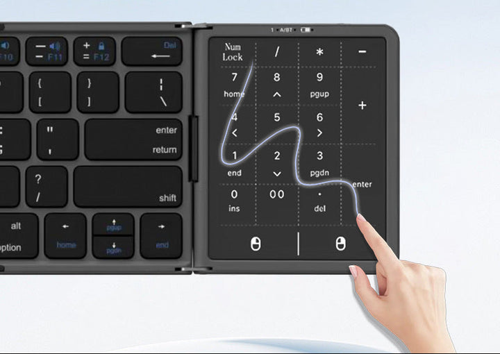 Compact Bluetooth Keyboard with Numeric Keypad Bowlift
