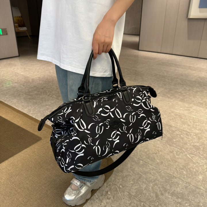 Stylish Floral Print Weekend Duffel Bag Bowlift