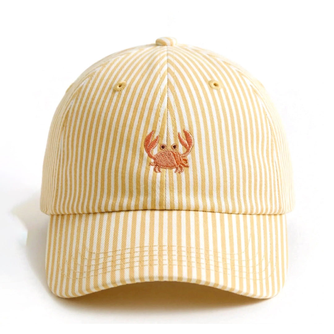 Ladies striped baseball cap with strawberry motif Bowlift