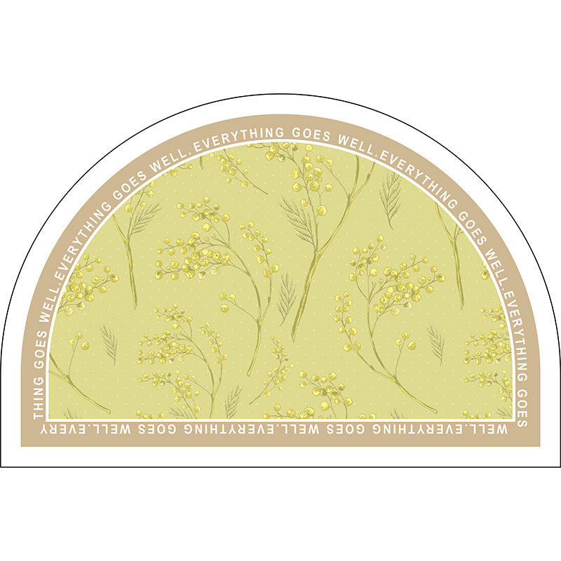 Decorative Half-Circle Bath Mat Bowlift