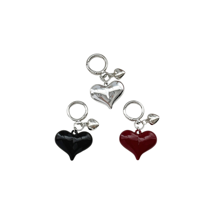 Heart-Shaped Pendant Keychain Bowlift