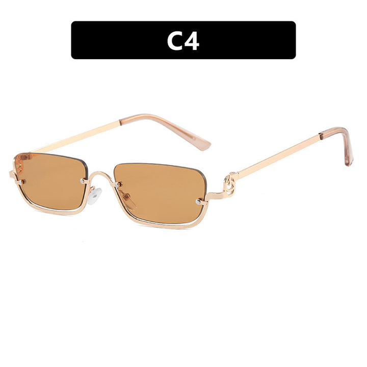 Women Fashionable Square Sunglasses with Elegant Metal Frame Bowlift