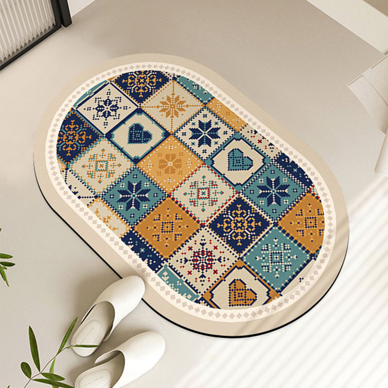 Artistic Floral Accent Mat
