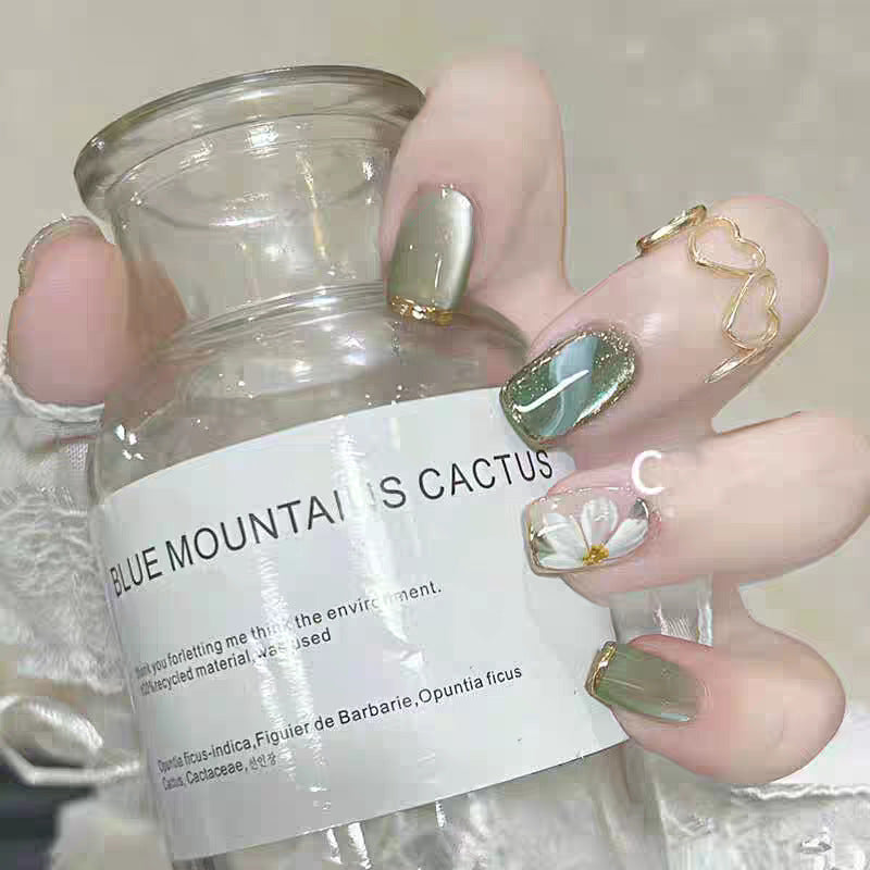 Star-Patterned Elegant Press-On Nail Set Bowlift