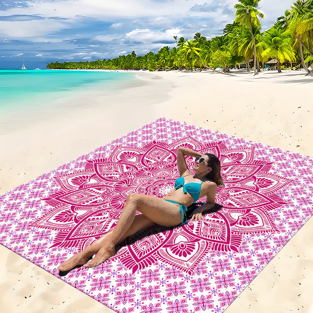 Mandala Design Beach Mat Bowlift