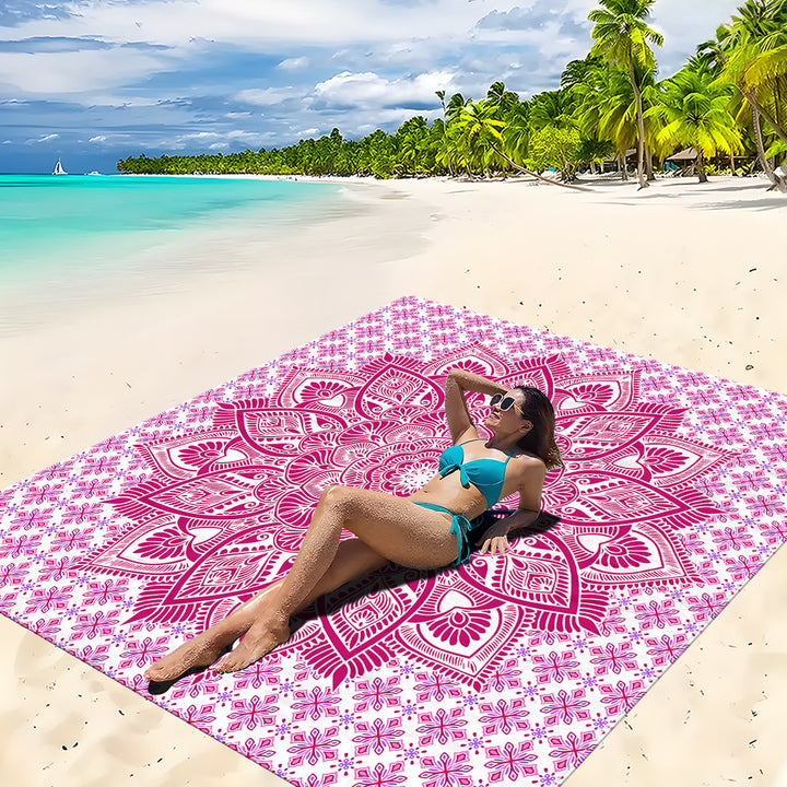 Mandala Design Beach Mat Bowlift