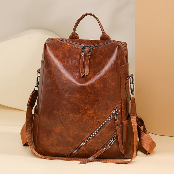 Fashionable Multi-Zipper Backpack Bowlift