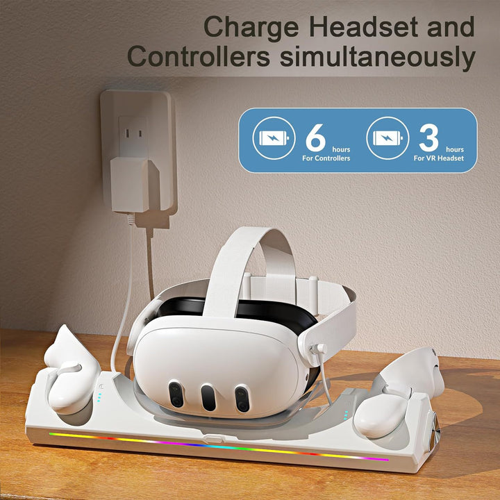VR-Headset-Charging Station with Rgb Lighting Bowlift