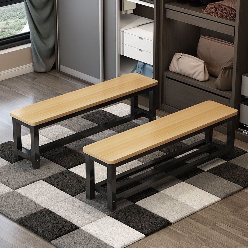Bench made of sturdy wood with modern metal frame Bowlift