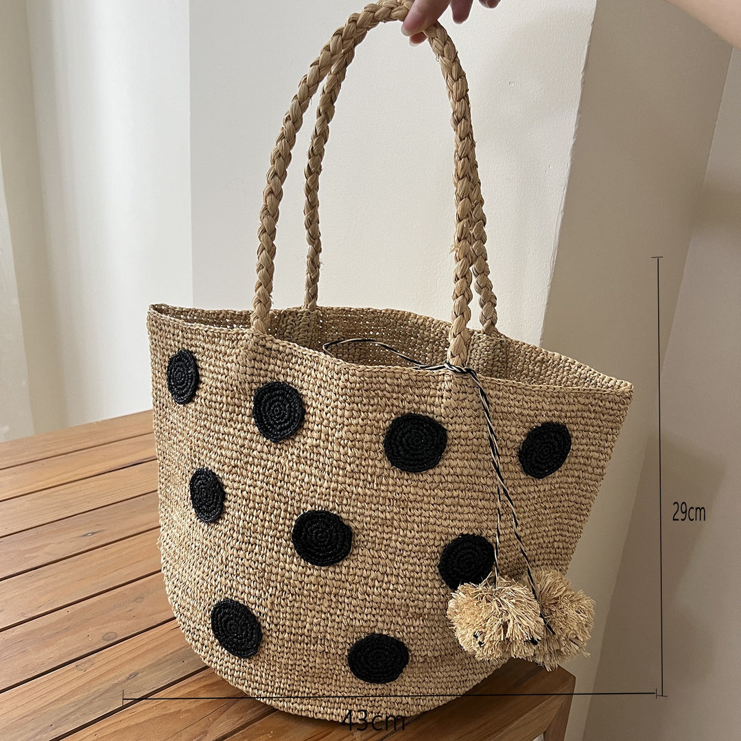 Handcrafted straw bag with soft lining Bowlift