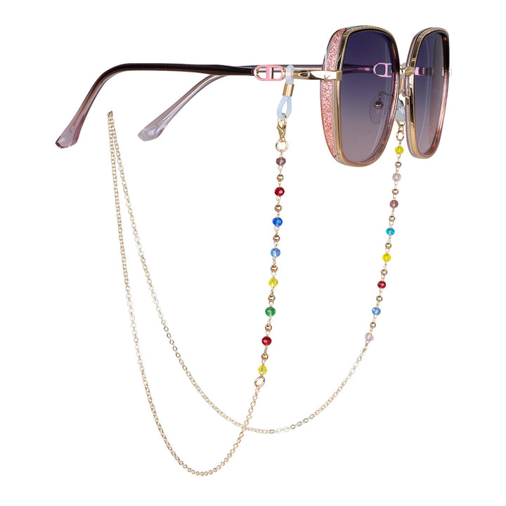 Colorful Crystal Decorative Eyewear Chain Bowlift