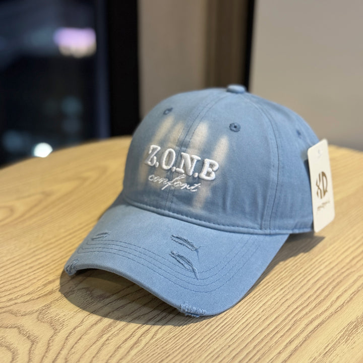 Unisex Distressed Cotton Baseball Cap Bowlift