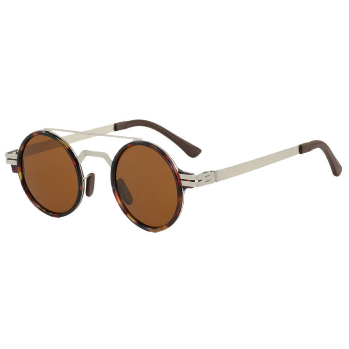 Ladies fashionable round sunglasses with minimalist design Bowlift