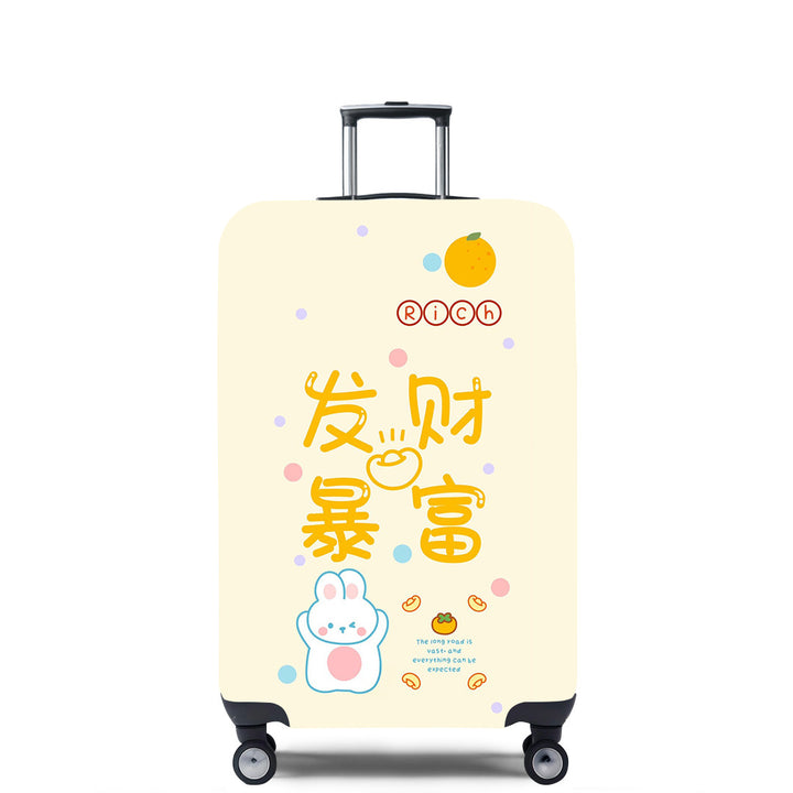 Unisex hard-shell travel suitcase with imaginative, cultural motif Bowlift