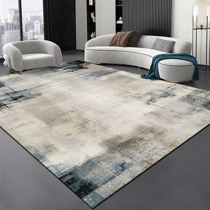 Contemporary Wave Pattern Area Rug Bowlift