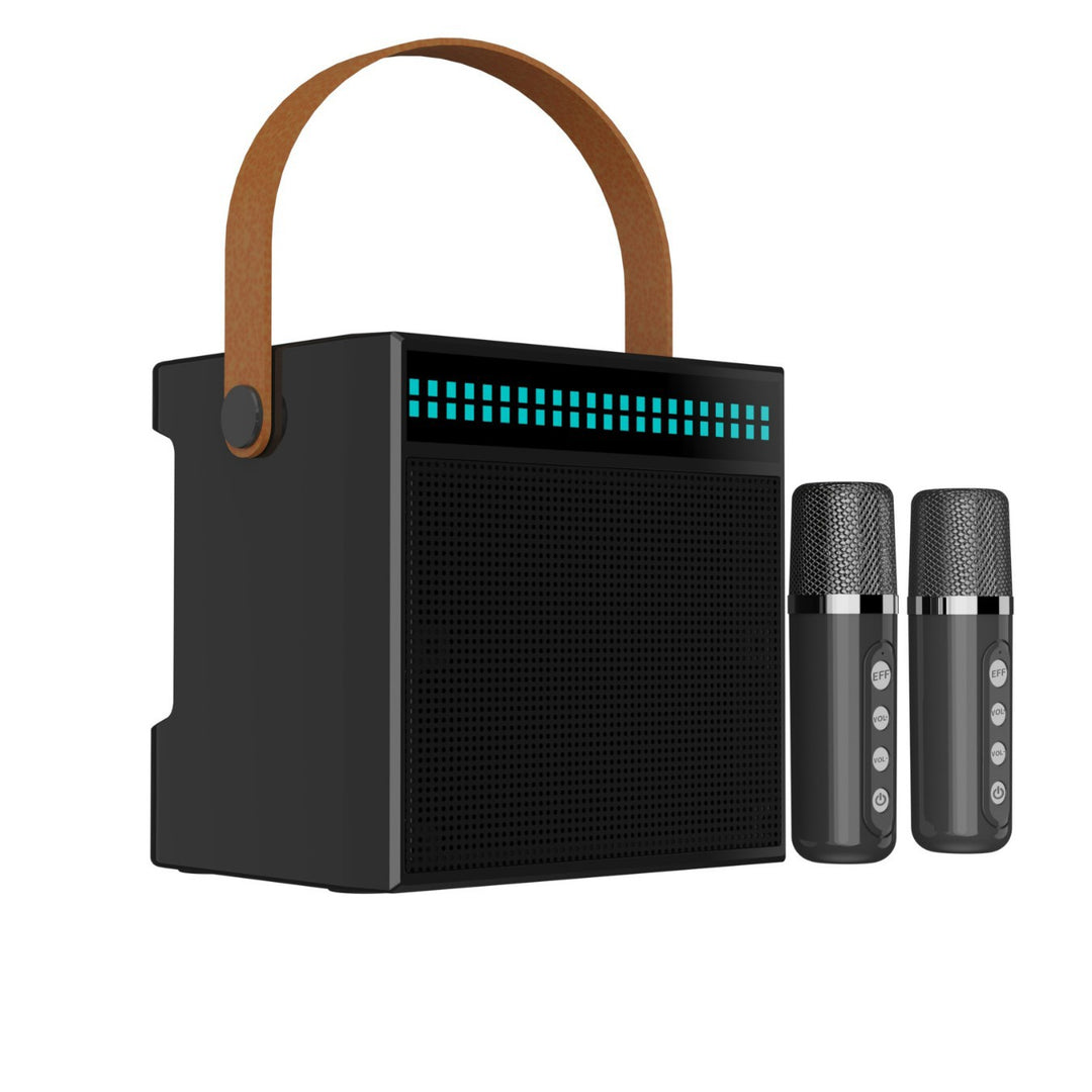 Portable Karaoke System with Dual Microphones Bowlift