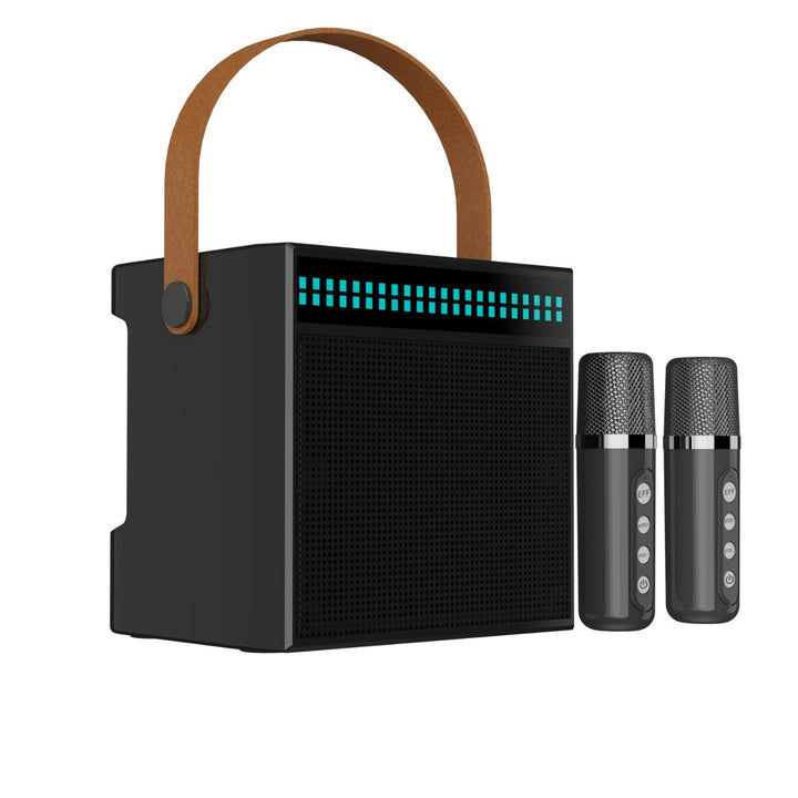 Portable Karaoke System with Dual Microphones Bowlift