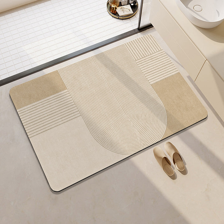 Geometric Patterned Bathroom Mat Bowlift