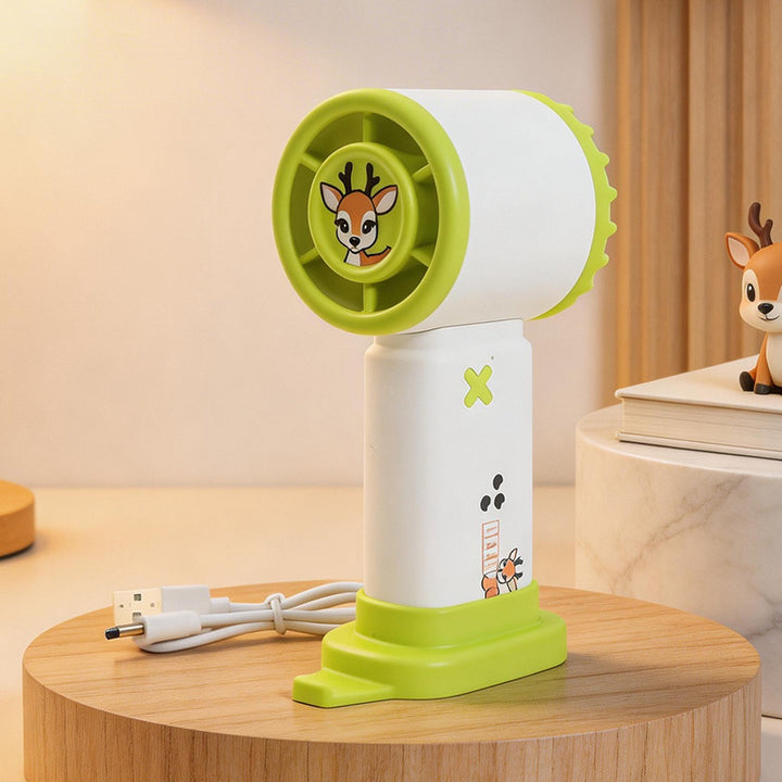 Unisex Portable Hand Fan with Cute Animal Design Bowlift