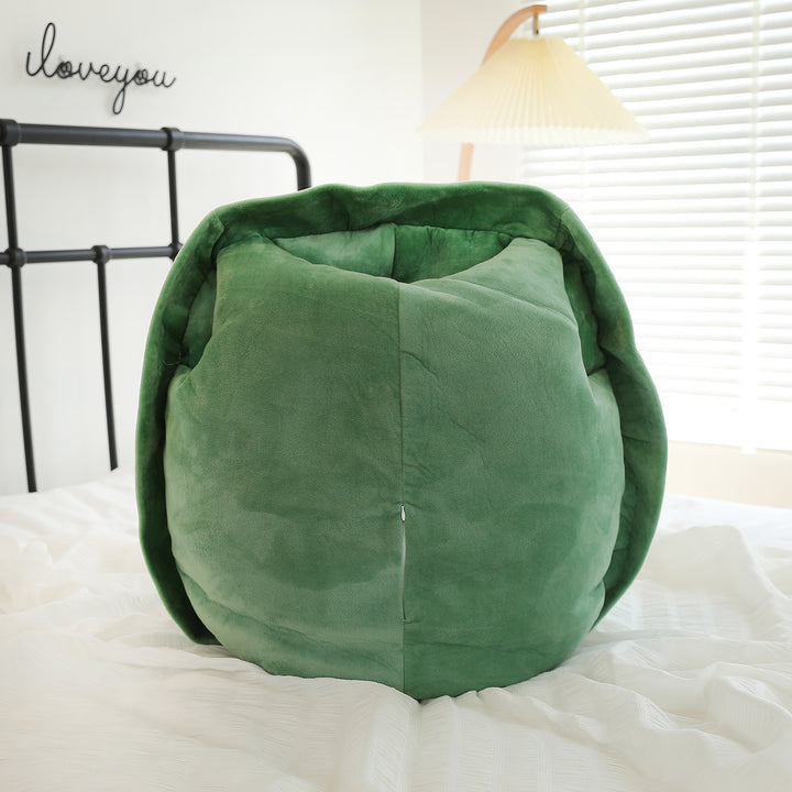 Oversized Plush Turtle Shell Round Lumbar Pillow