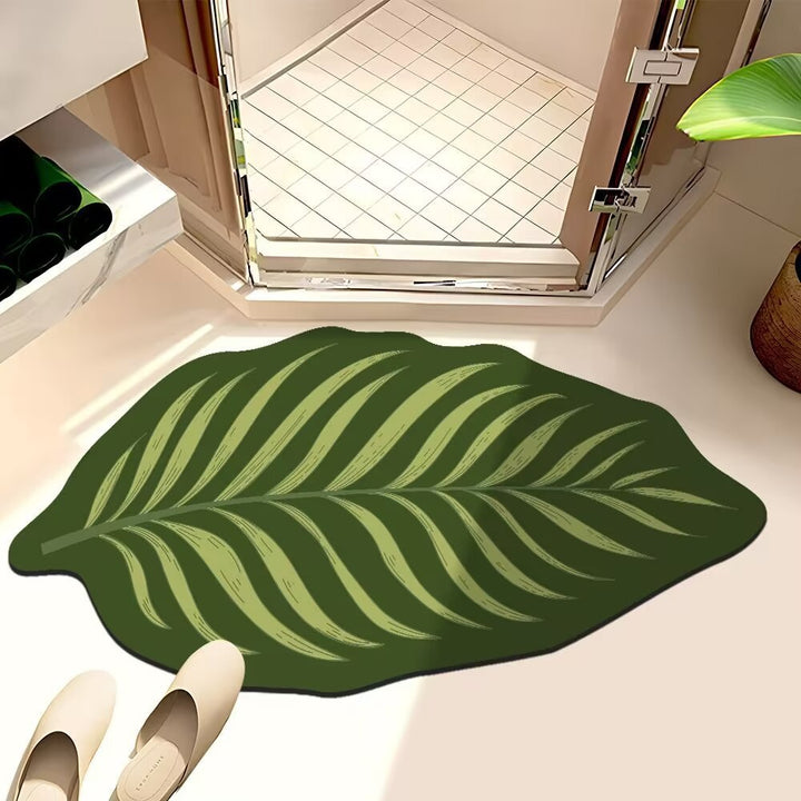 Leaf-Shaped Bath Mat Bowlift