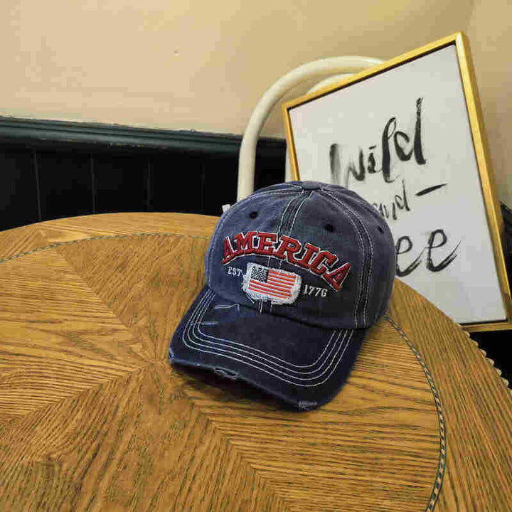 Unisex Vintage-Inspired Distressed Baseball Cap Bowlift