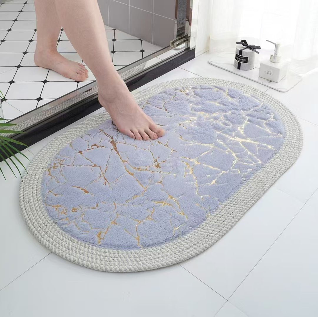 Luxurious Marble Pattern Bath Mat
