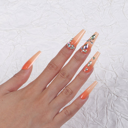 Crystal Embellished Stiletto Nail Extensions Bowlift