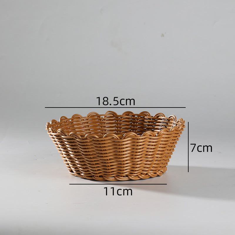 Handcrafted Round Wicker Serving Bowl Bowlift