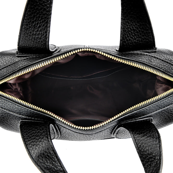 Elegant Faux Leather Handbag Bowlift