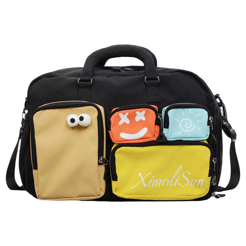 Playful Multi-Pocket Travel Bag