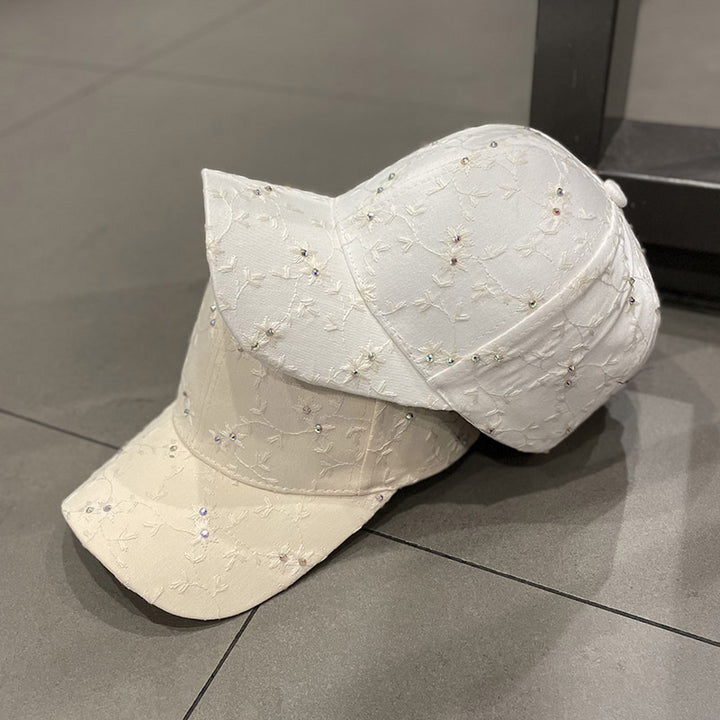 Women's Embroidered Rhinestone-Detail Baseball Cap Bowlift