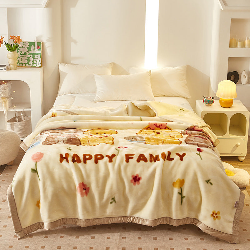 Decorative Fleece Throw Blanket Bowlift
