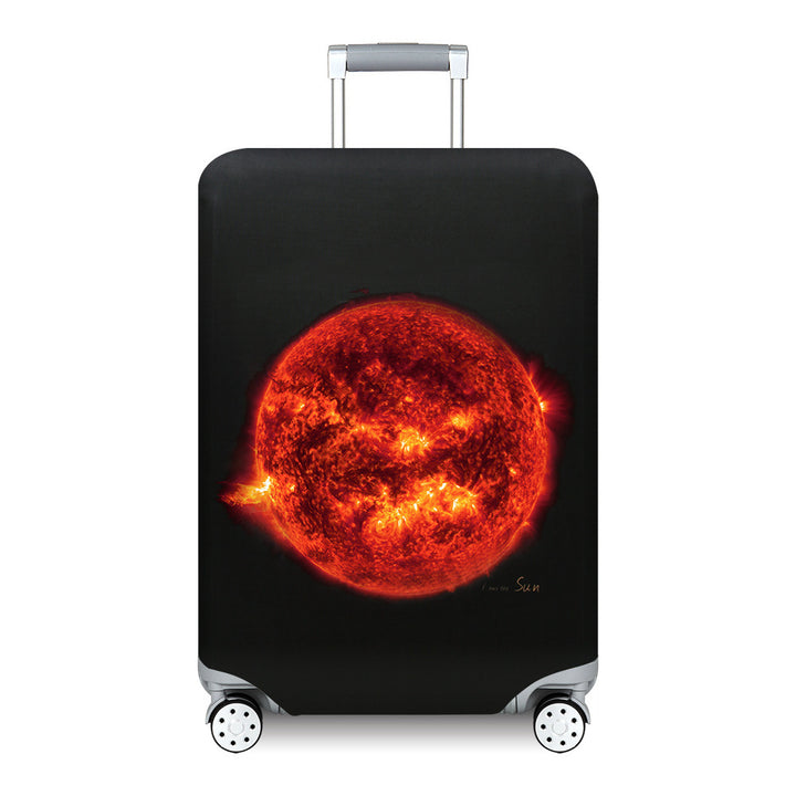 Unisex hard-shell suitcase with modern wave pattern Bowlift
