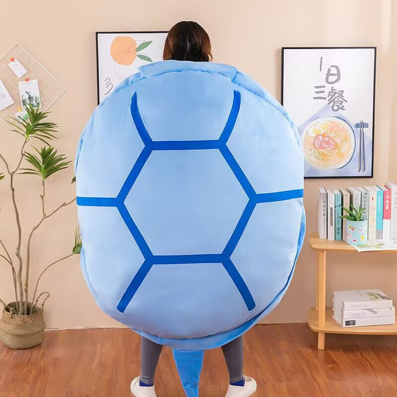 Oversized Plush Turtle Shell Round Lumbar Pillow
