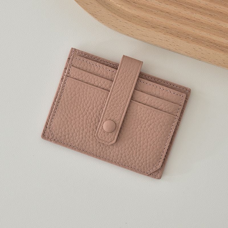 Premium Leather Snap Closure Cardholder Bowlift