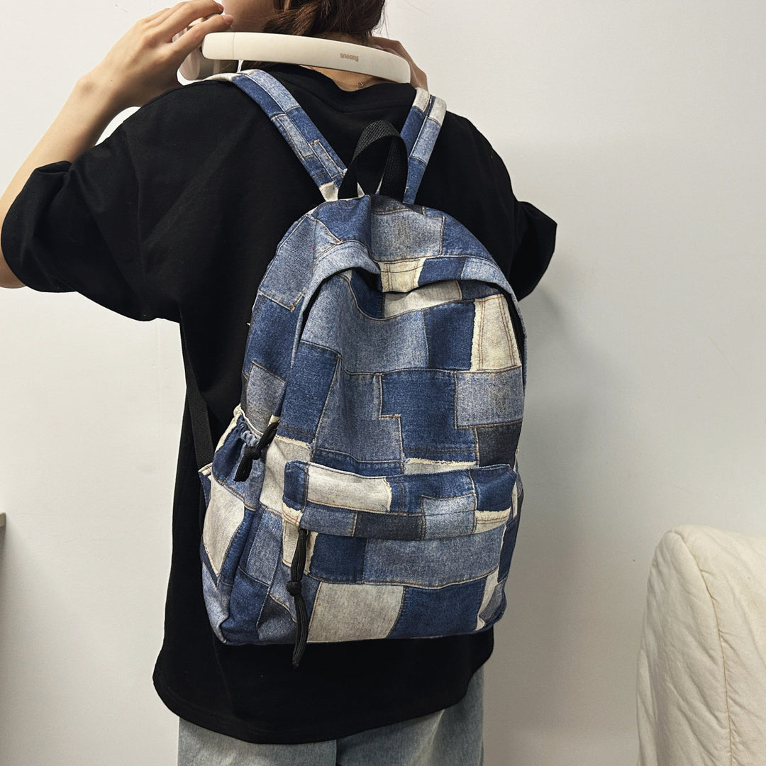 Backpack in Creative Patchwork Design Bowlift