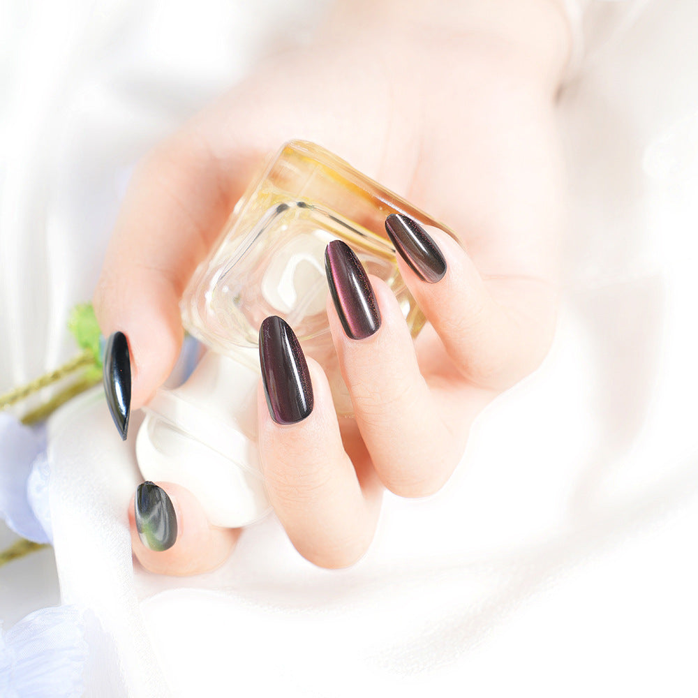 Glossy Metallic Press-On Nail Set Bowlift
