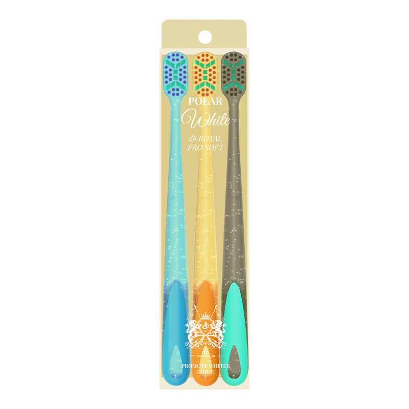 Tri-Head Oral Hygiene Toothbrush Set Bowlift