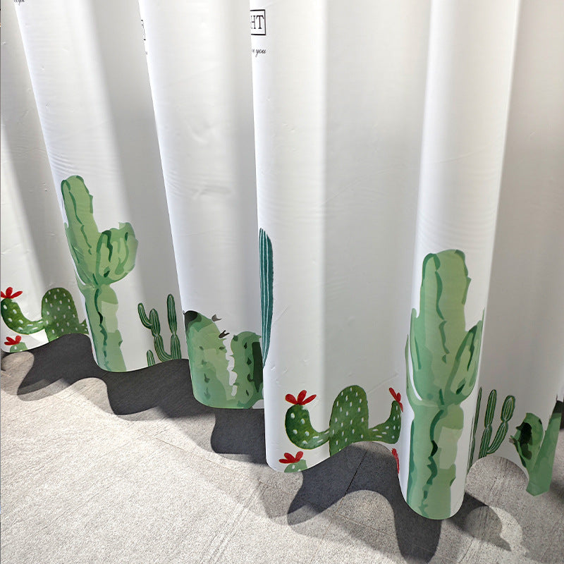 Tropical-Inspired Botanical Shower Curtain Bowlift