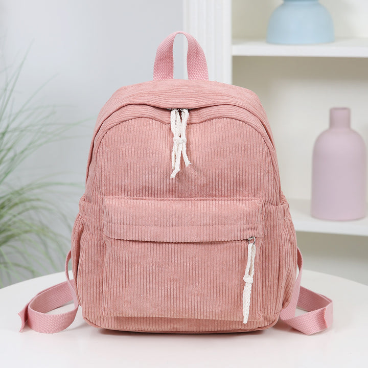 Cord-Backpack with Practical Front Pocket Bowlift