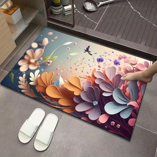 3D Textured Floral Mat Bowlift