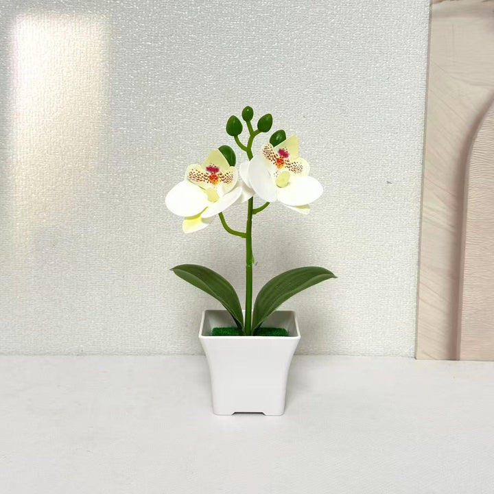 Elegant Artificial Orchid Plant Display for Indoor Decor