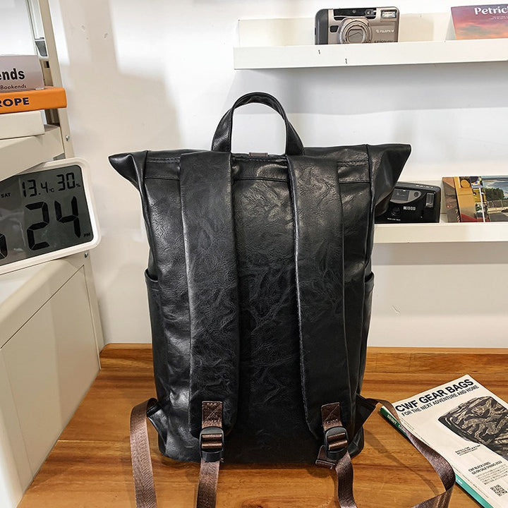 Casual Leather Backpack Bowlift