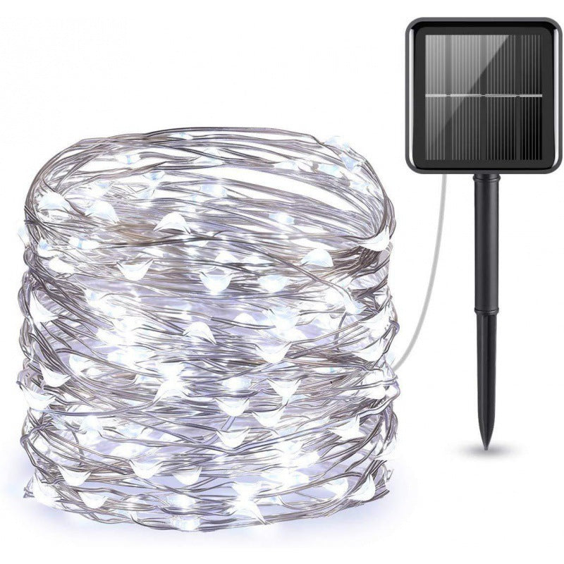 Ultra-Flexible Solar Micro-LED Fairy String Lights With Waterproof Ground-Mount Panel Bowlift