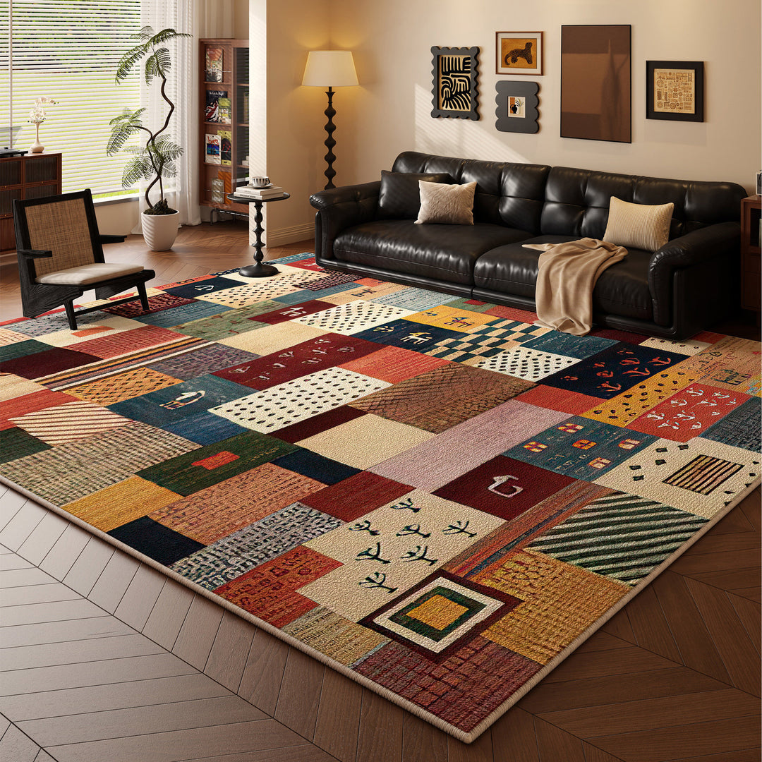 Multi-Pattern Decorative Area Rug Bowlift