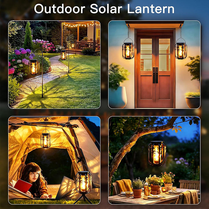 Unisex Solar Lantern with Flickering Fire Effect Bowlift