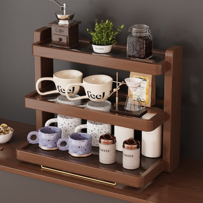 Wooden Tiered Storage Shelf Bowlift