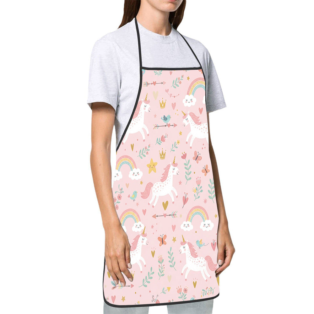 Dog Lover Full-Coverage Kitchen Apron With Adjustable Neck Strap And Waterproof Polyester Shell