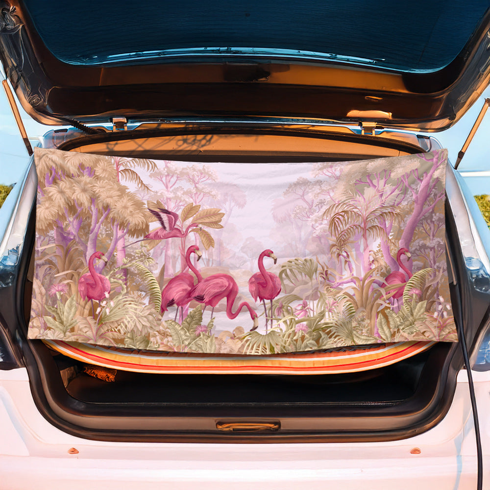 Trunk mat with creative flamingo design Bowlift